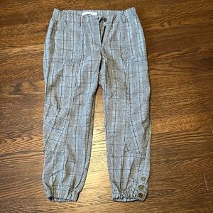 XS plaid pants from Anthropologie